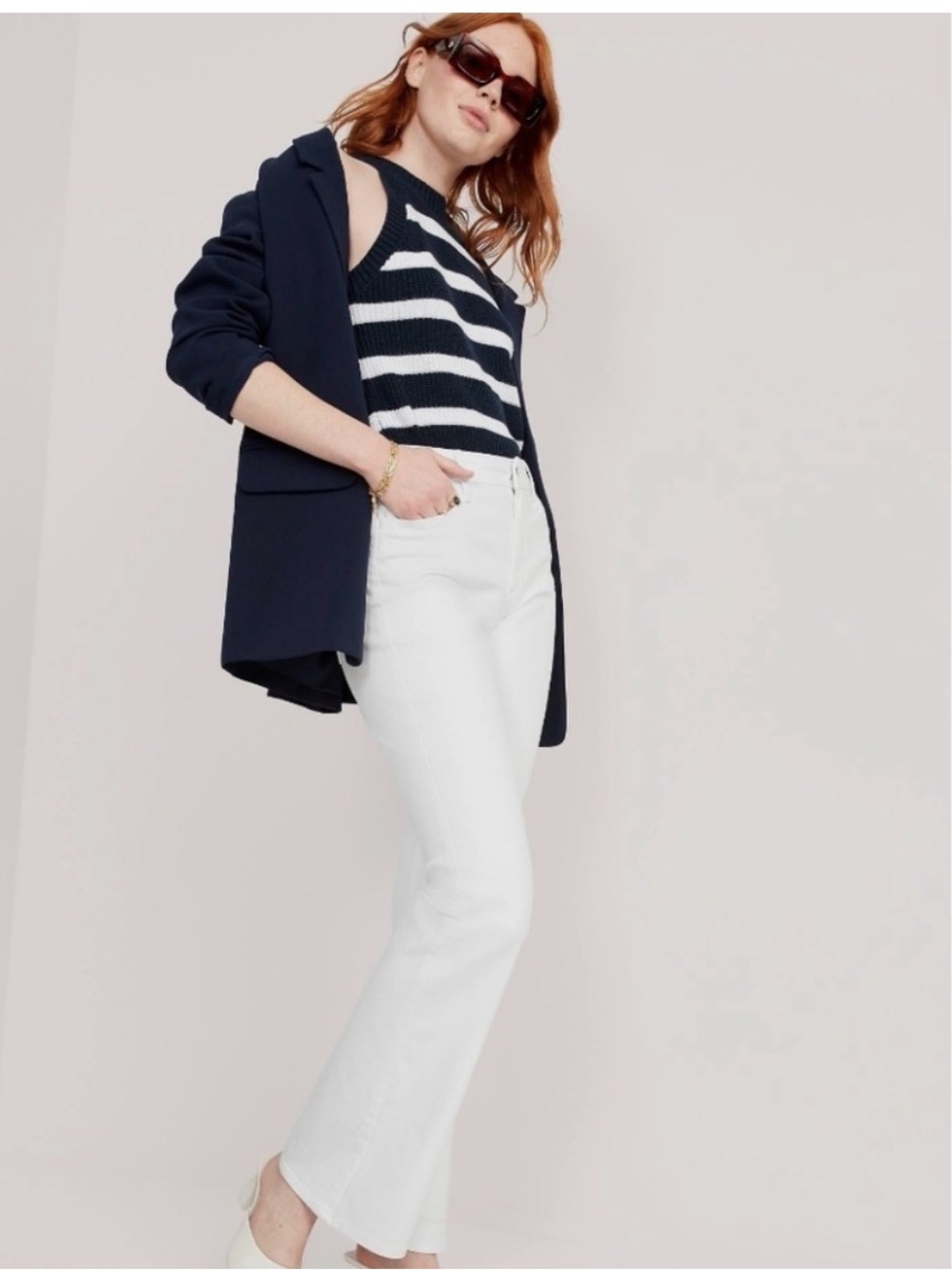 Old Navy WOW Flare White High-Rise Women Jeans
